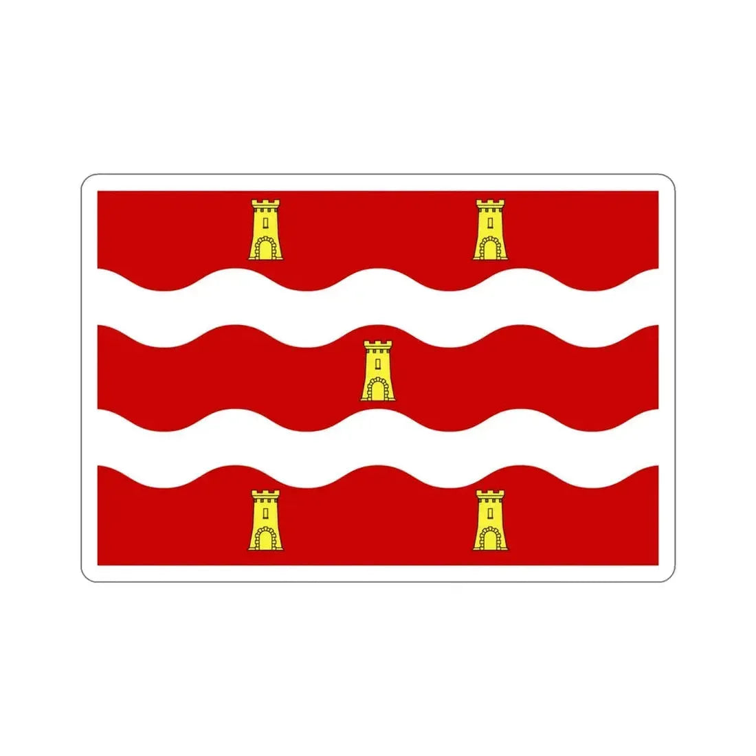 Flag of Deux Sèvres France 2 STICKER Vinyl Die-Cut Decal 5 Inch - The Sticker Space