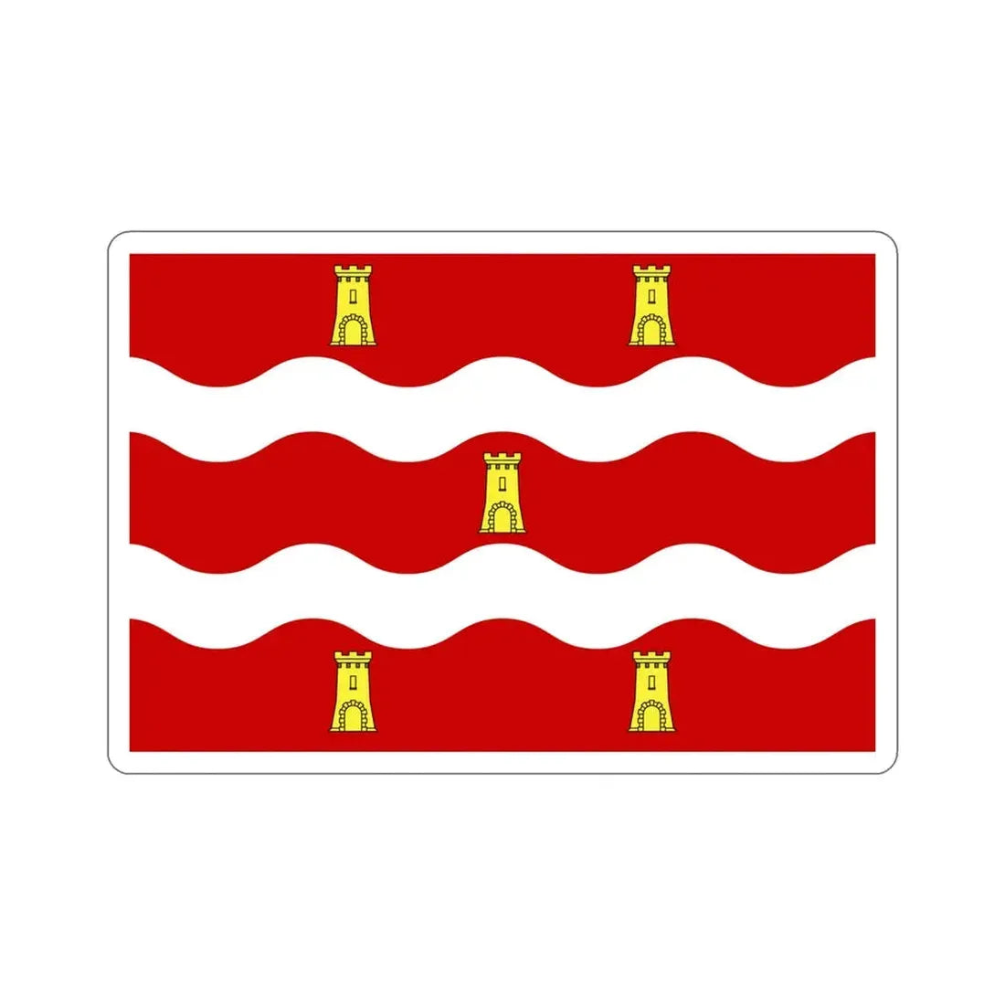 Flag of Deux Sèvres France 2 STICKER Vinyl Die-Cut Decal 5 Inch - The Sticker Space