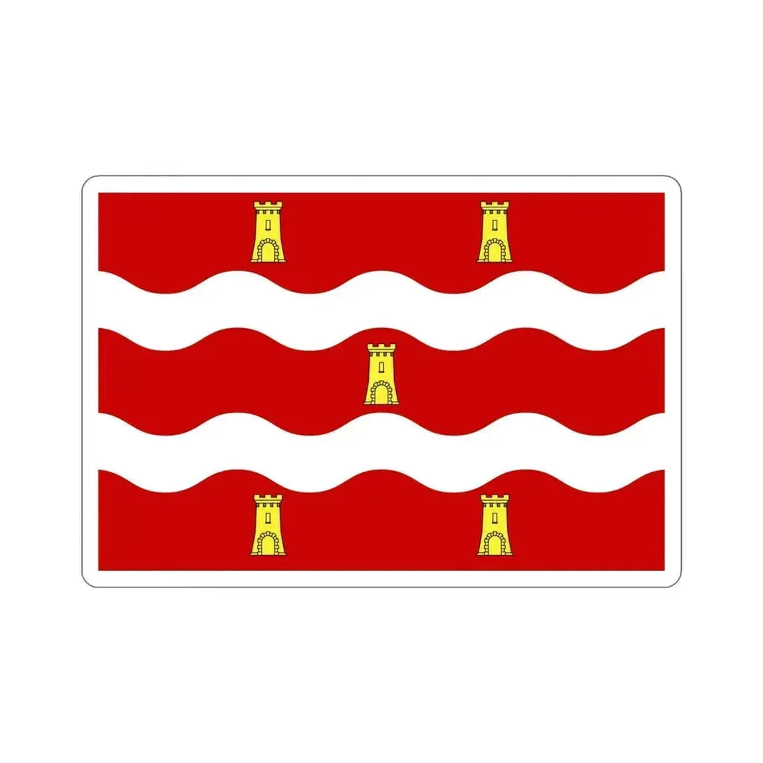 Flag of Deux Sèvres France 2 STICKER Vinyl Die-Cut Decal 6 Inch - The Sticker Space