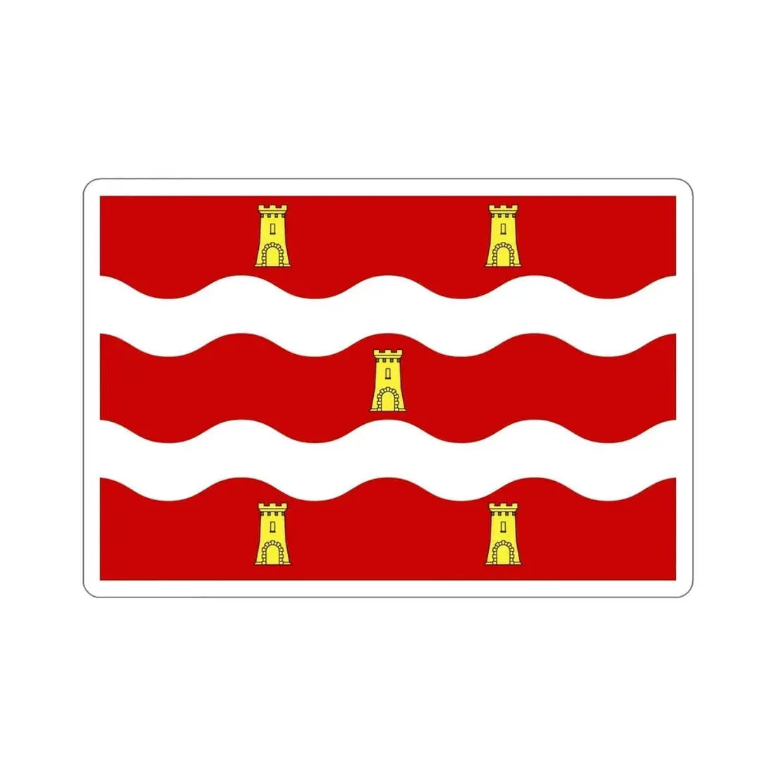 Flag of Deux Sèvres France 2 STICKER Vinyl Die-Cut Decal 6 Inch - The Sticker Space