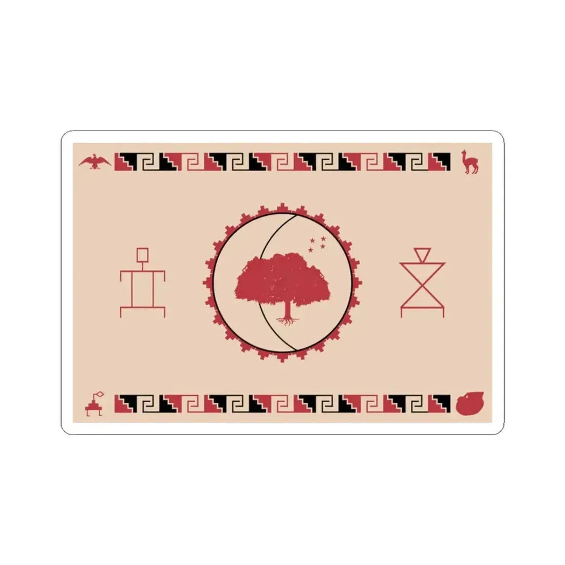 Flag of Diaguita people in Chile (Chile) STICKER Vinyl Kiss-Cut Decal 3 Inch White - The Sticker Space