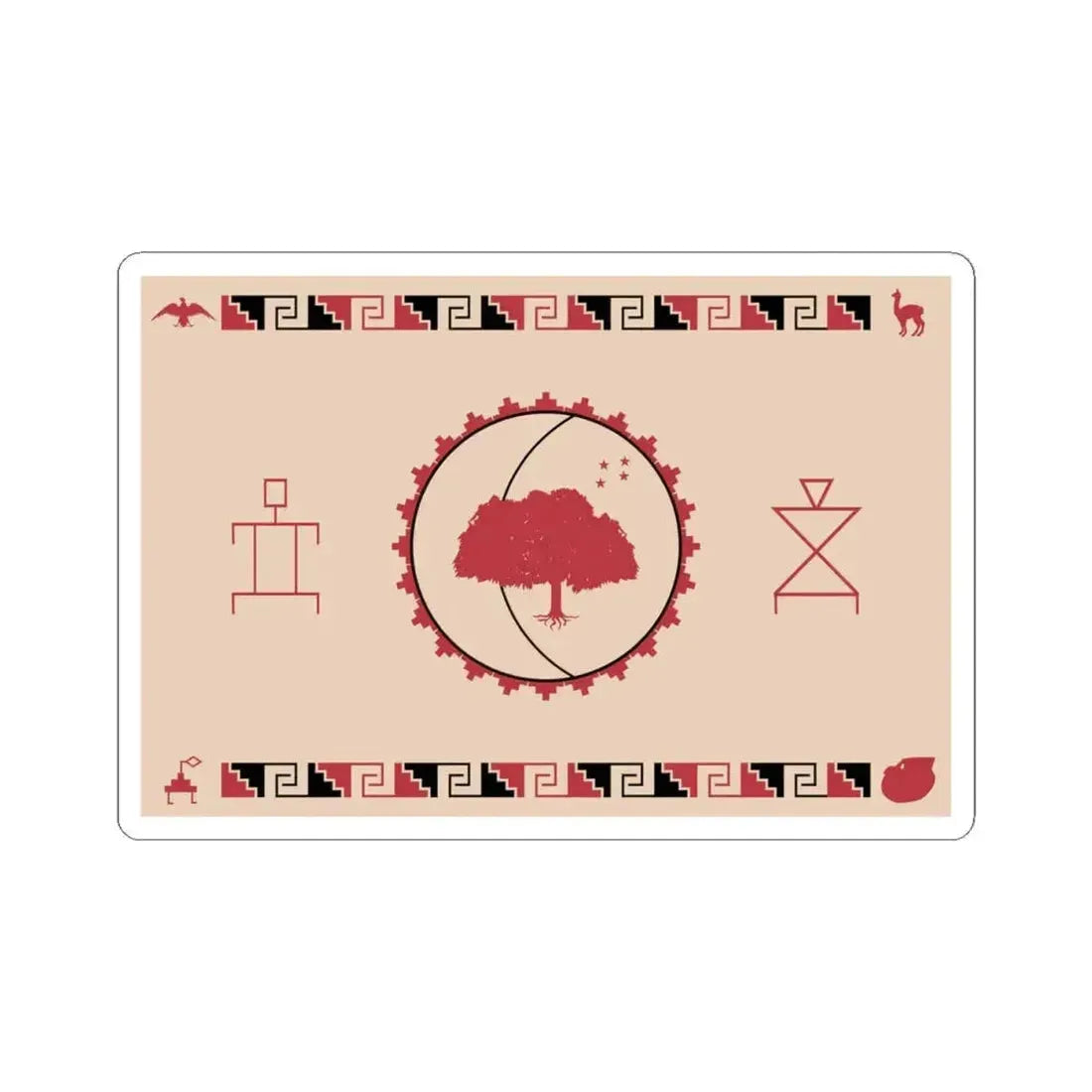 Flag of Diaguita people in Chile (Chile) STICKER Vinyl Kiss-Cut Decal 4 Inch White - The Sticker Space