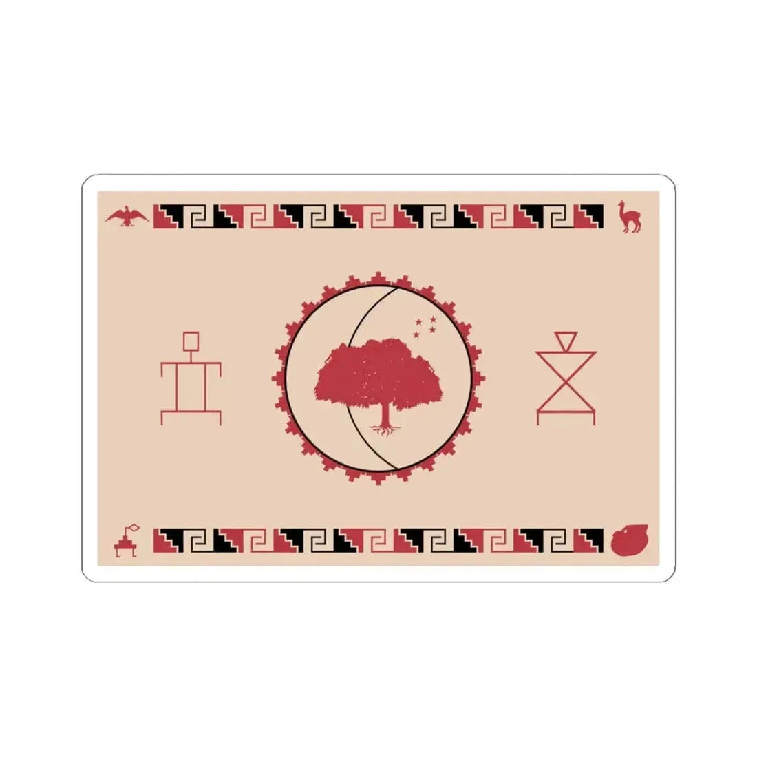 Flag of Diaguita people in Chile (Chile) STICKER Vinyl Kiss-Cut Decal 6 Inch White - The Sticker Space