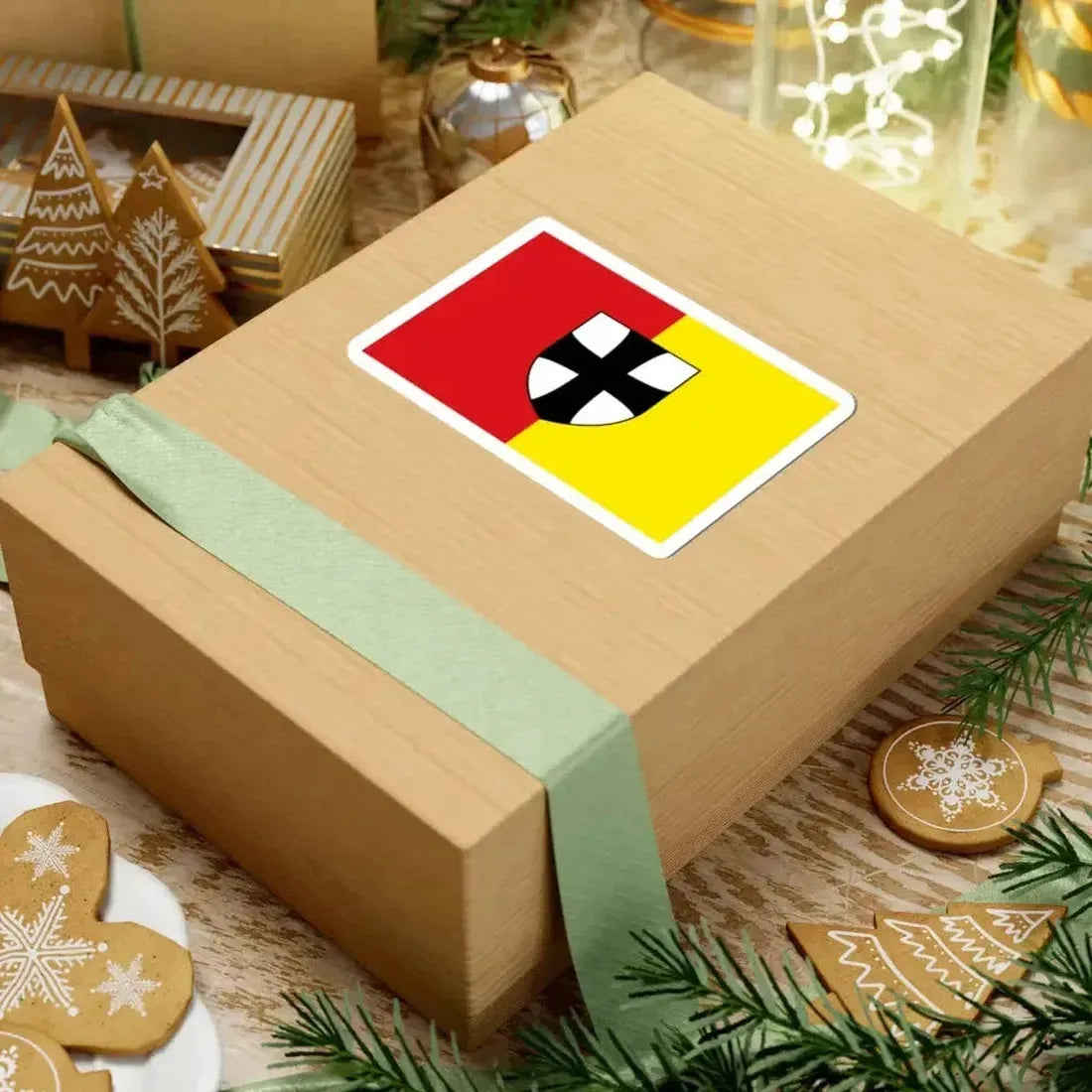 Flag of Diepenbeek (Belgium) STICKER Vinyl Kiss-Cut Decal - The Sticker Space