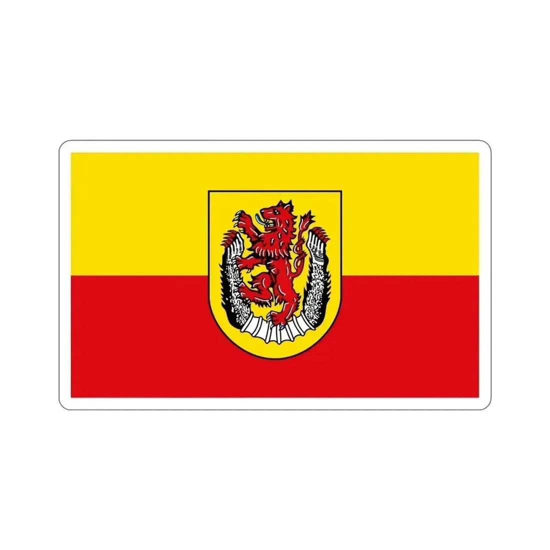 Flag of Diepholz Germany STICKER Vinyl Die-Cut Decal 4 Inch - The Sticker Space
