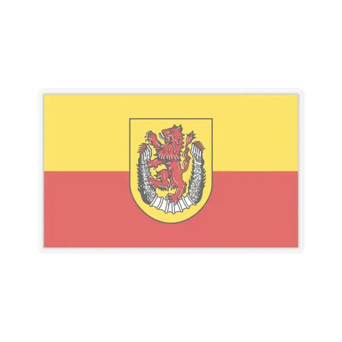 Flag of Diepholz Germany - STICKER Vinyl Kiss-Cut Decal 3 Inch Transparent - The Sticker Space