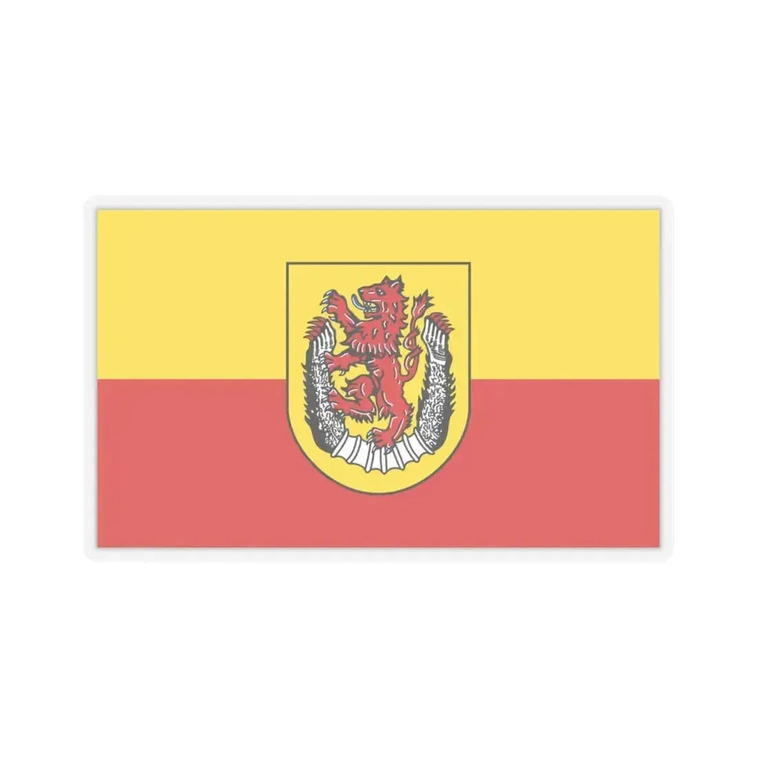 Flag of Diepholz Germany - STICKER Vinyl Kiss-Cut Decal 4 Inch Transparent - The Sticker Space