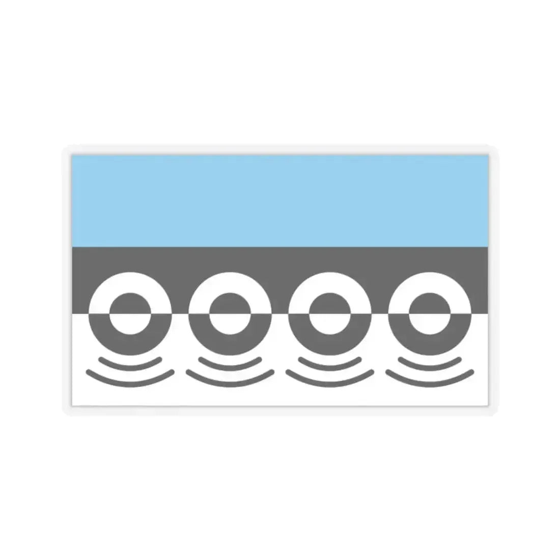 Flag of Digbeth UK - STICKER Vinyl Kiss-Cut Decal 2 Inch Transparent - The Sticker Space