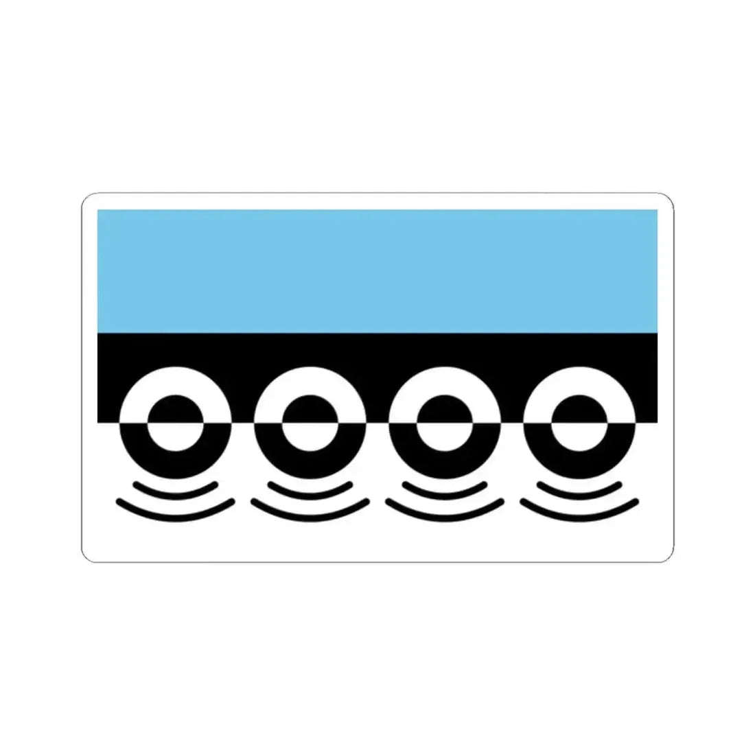 Flag of Digbeth UK - STICKER Vinyl Kiss-Cut Decal 2 Inch White - The Sticker Space