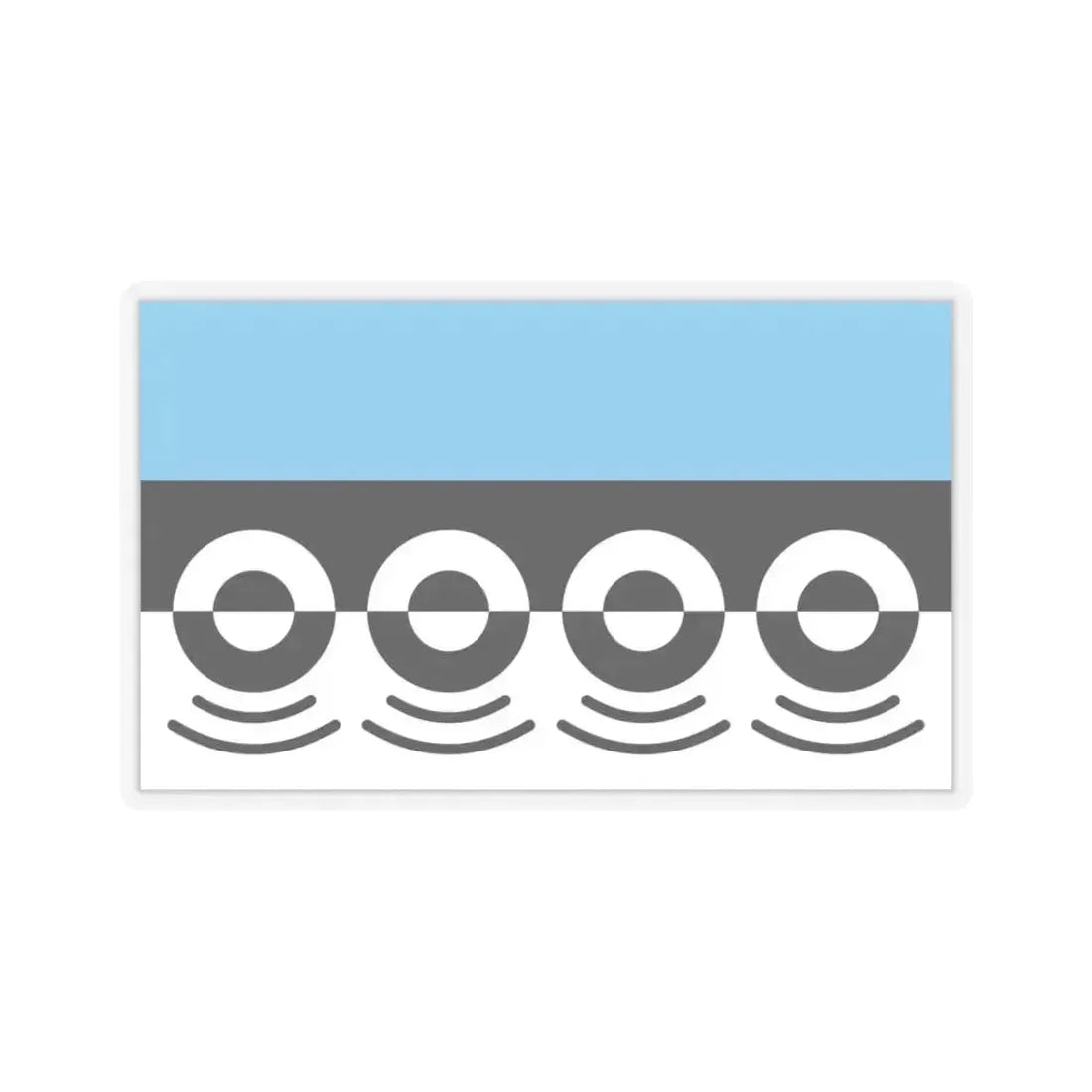 Flag of Digbeth UK - STICKER Vinyl Kiss-Cut Decal 3 Inch Transparent - The Sticker Space