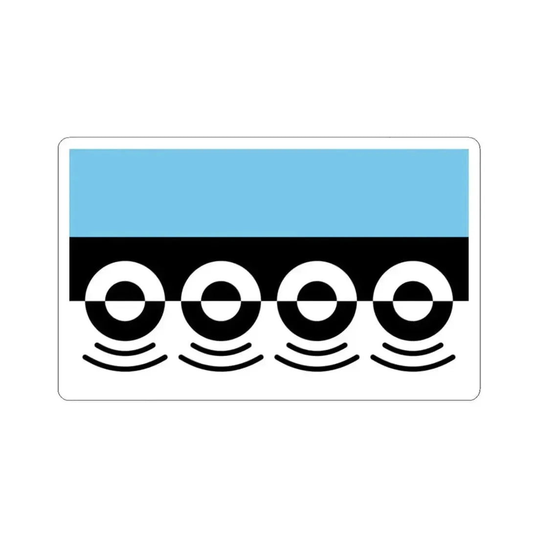 Flag of Digbeth UK - STICKER Vinyl Kiss-Cut Decal 3 Inch White - The Sticker Space