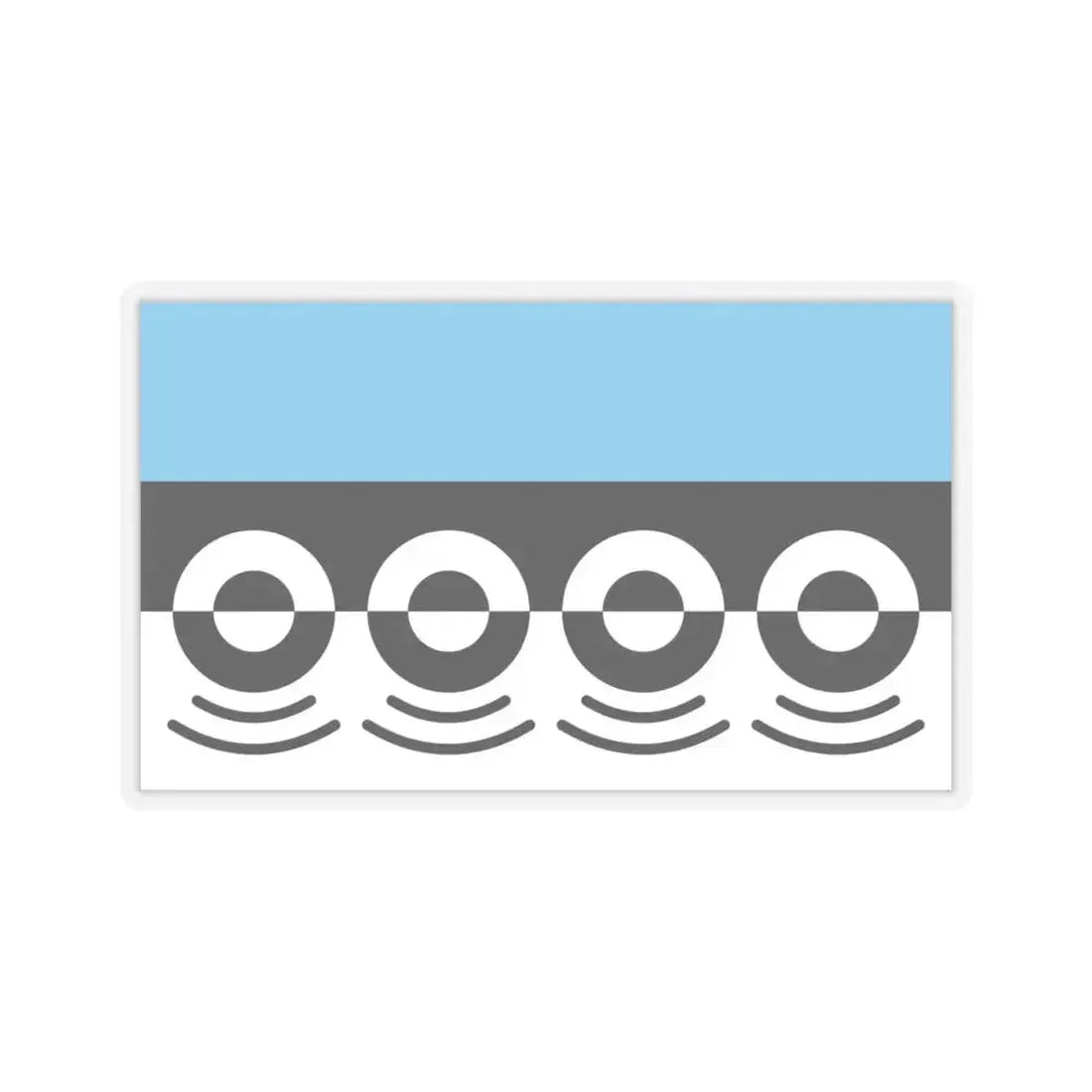 Flag of Digbeth UK - STICKER Vinyl Kiss-Cut Decal 4 Inch Transparent - The Sticker Space