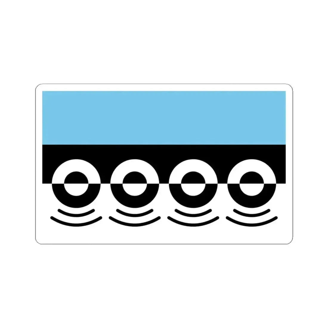 Flag of Digbeth UK - STICKER Vinyl Kiss-Cut Decal 4 Inch White - The Sticker Space