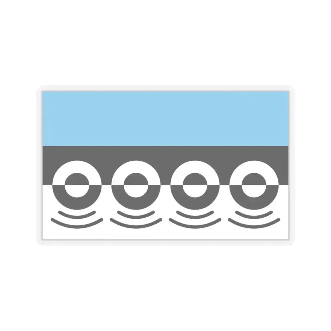 Flag of Digbeth UK - STICKER Vinyl Kiss-Cut Decal 6 Inch Transparent - The Sticker Space