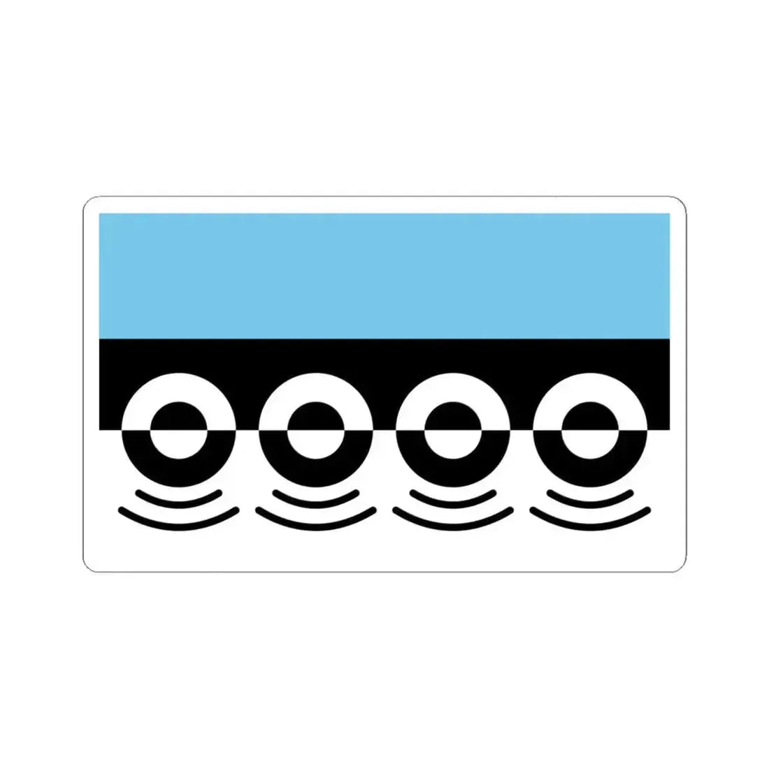 Flag of Digbeth UK - STICKER Vinyl Kiss-Cut Decal 6 Inch White - The Sticker Space