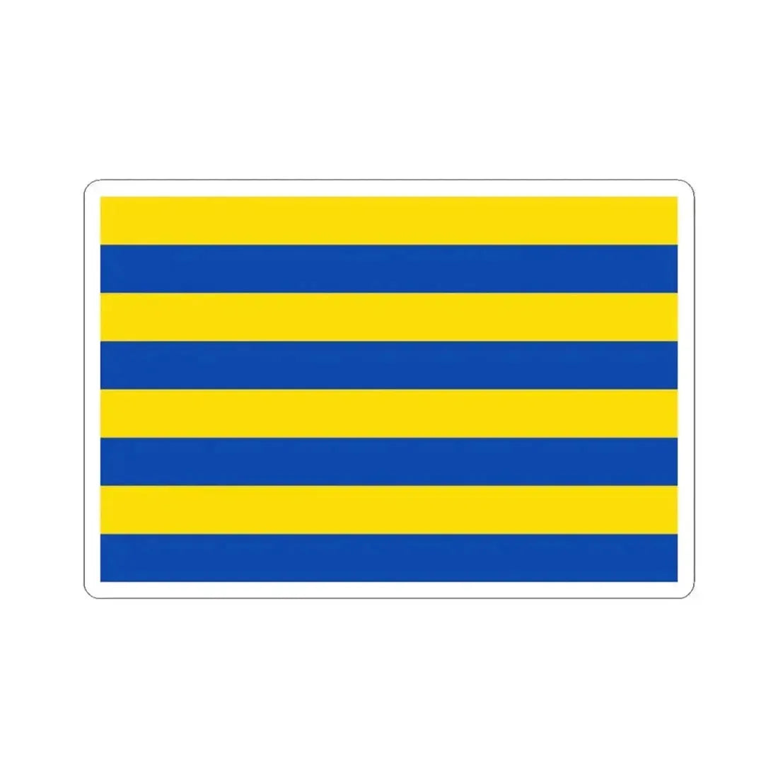 Flag of Diksmuide (Belgium) STICKER Vinyl Kiss-Cut Decal 3 Inch White - The Sticker Space