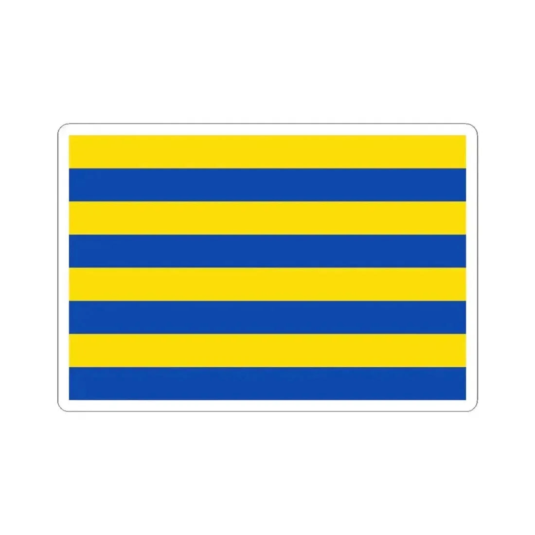 Flag of Diksmuide (Belgium) STICKER Vinyl Kiss-Cut Decal 4 Inch White - The Sticker Space