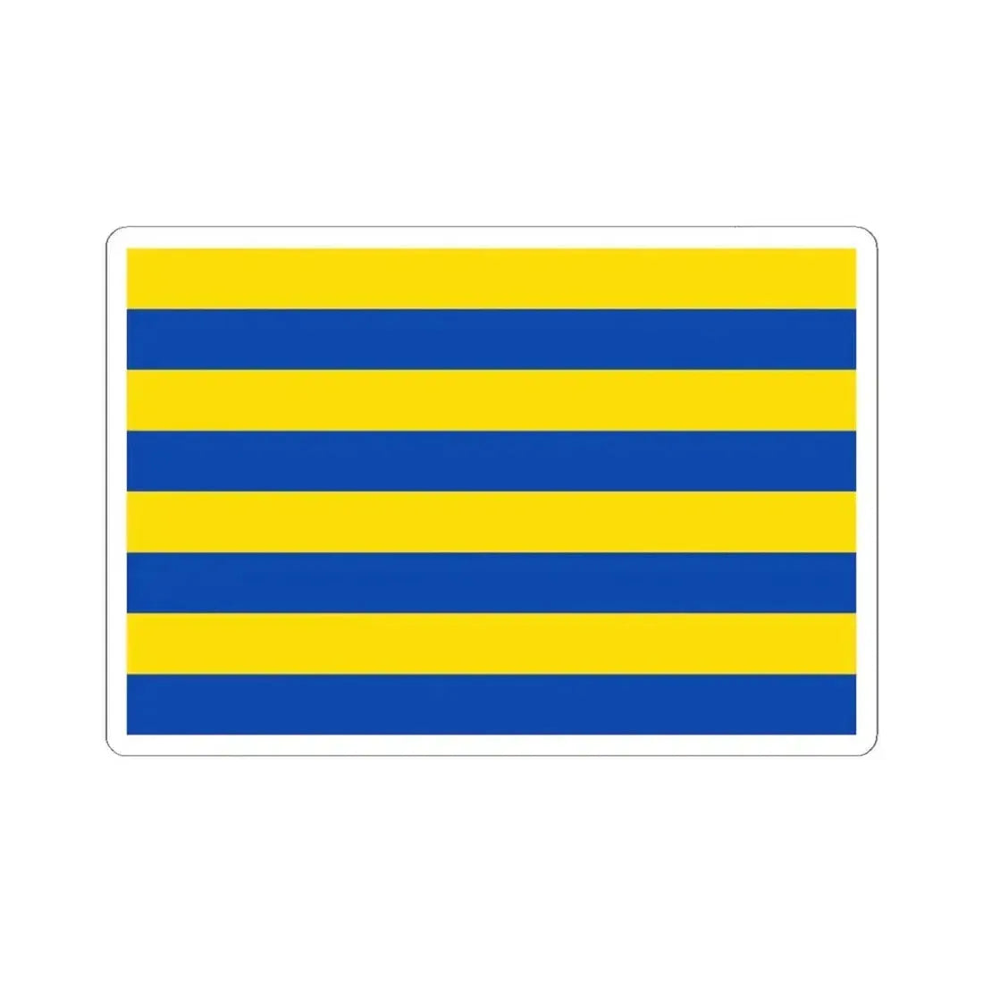 Flag of Diksmuide (Belgium) STICKER Vinyl Kiss-Cut Decal 6 Inch White - The Sticker Space