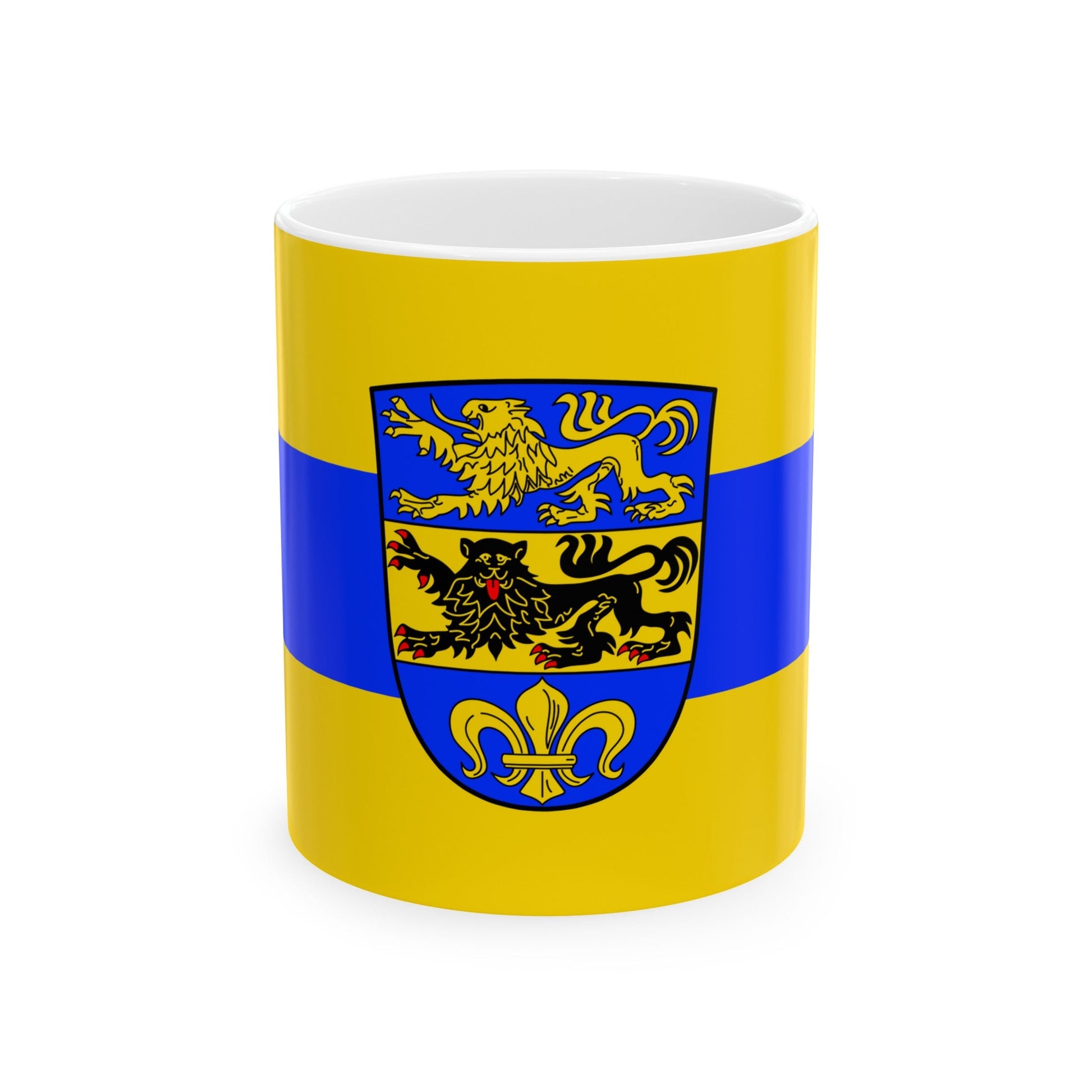 Flag of Dillingen an der Donau Germany - White Coffee Mug-11oz-The Sticker Space