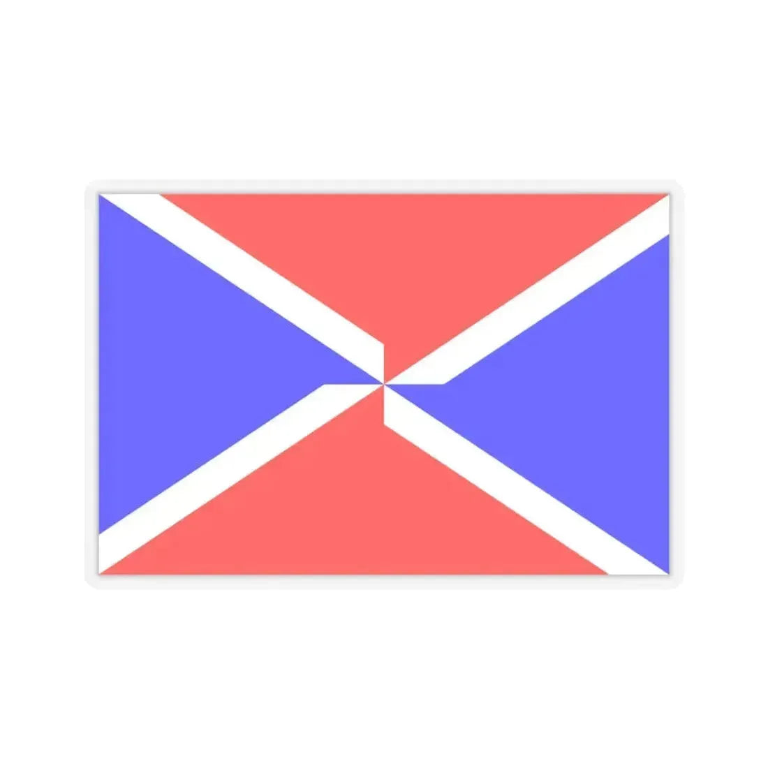 Flag of Dingli Malta - STICKER Vinyl Kiss-Cut Decal 3 Inch Transparent - The Sticker Space