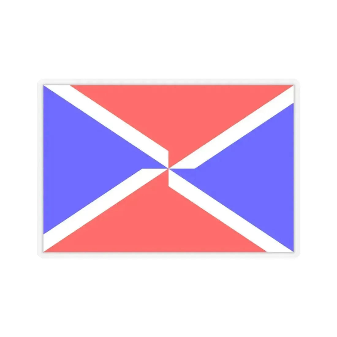 Flag of Dingli Malta - STICKER Vinyl Kiss-Cut Decal 4 Inch Transparent - The Sticker Space