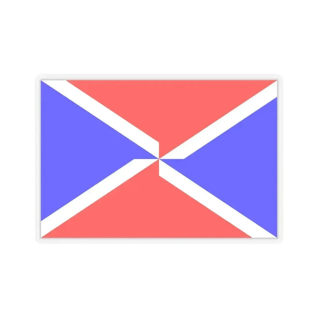 Flag of Dingli Malta - STICKER Vinyl Kiss-Cut Decal 6 Inch Transparent - The Sticker Space