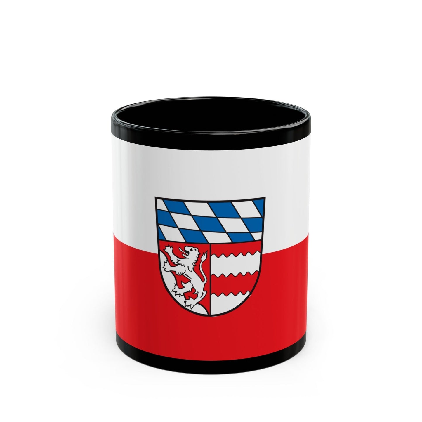 Flag of Dingolfing Landau Germany - Black Coffee Mug-11oz-The Sticker Space