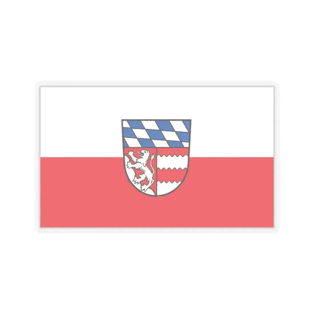 Flag of Dingolfing Landau Germany - STICKER Vinyl Kiss-Cut Decal 2 Inch Transparent - The Sticker Space