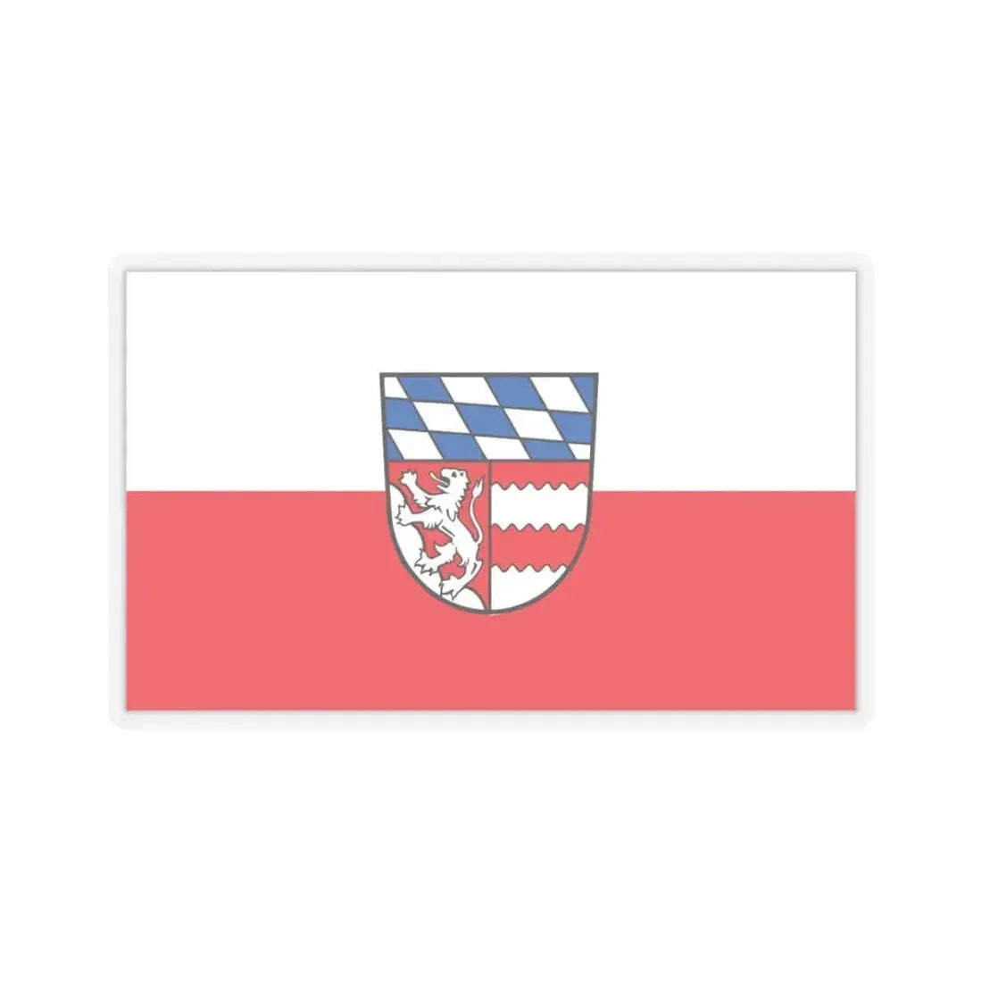 Flag of Dingolfing Landau Germany - STICKER Vinyl Kiss-Cut Decal 3 Inch Transparent - The Sticker Space
