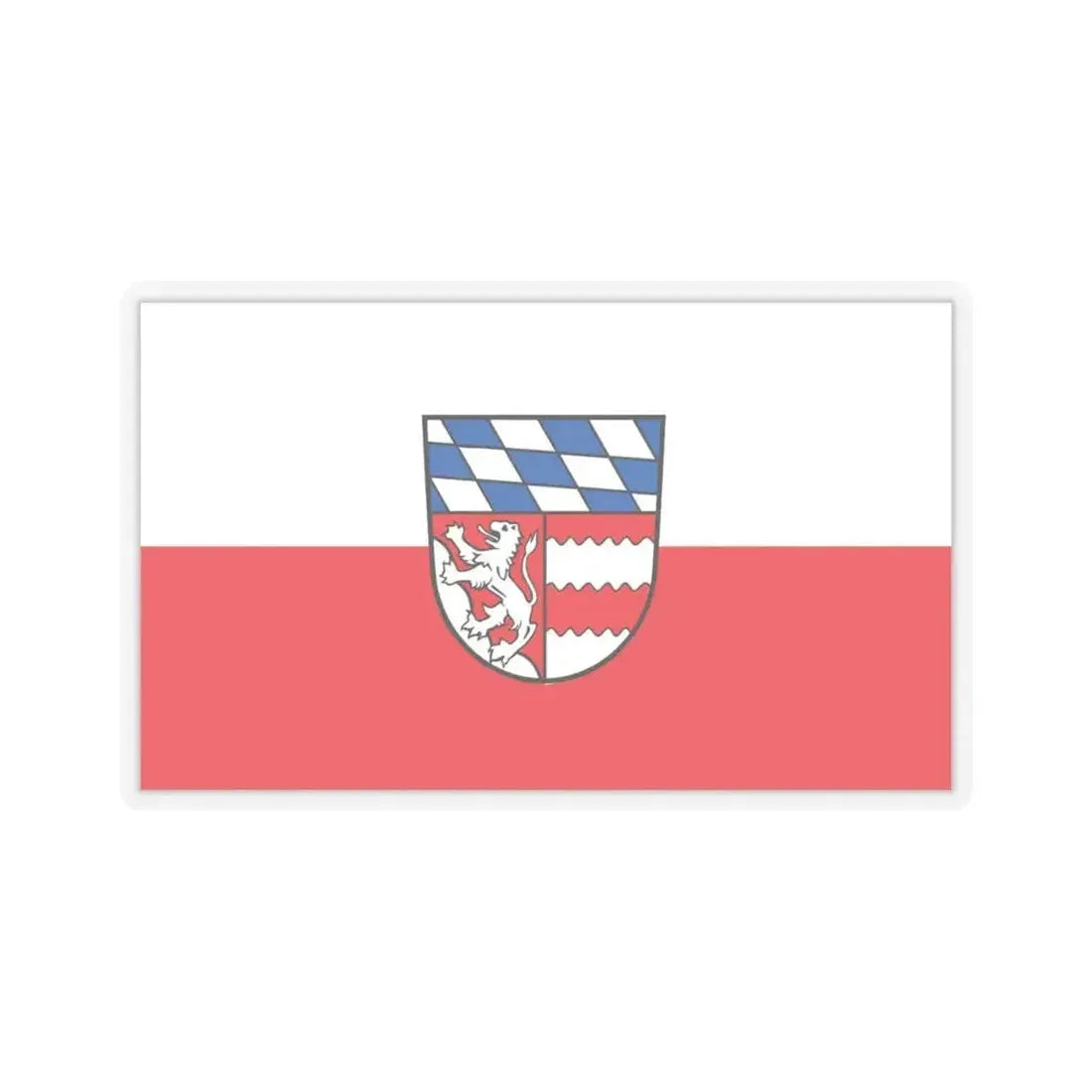 Flag of Dingolfing Landau Germany - STICKER Vinyl Kiss-Cut Decal 4 Inch Transparent - The Sticker Space