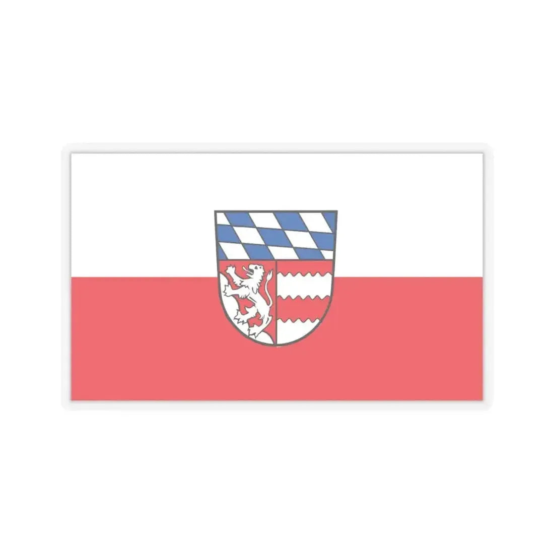 Flag of Dingolfing Landau Germany - STICKER Vinyl Kiss-Cut Decal 6 Inch Transparent - The Sticker Space