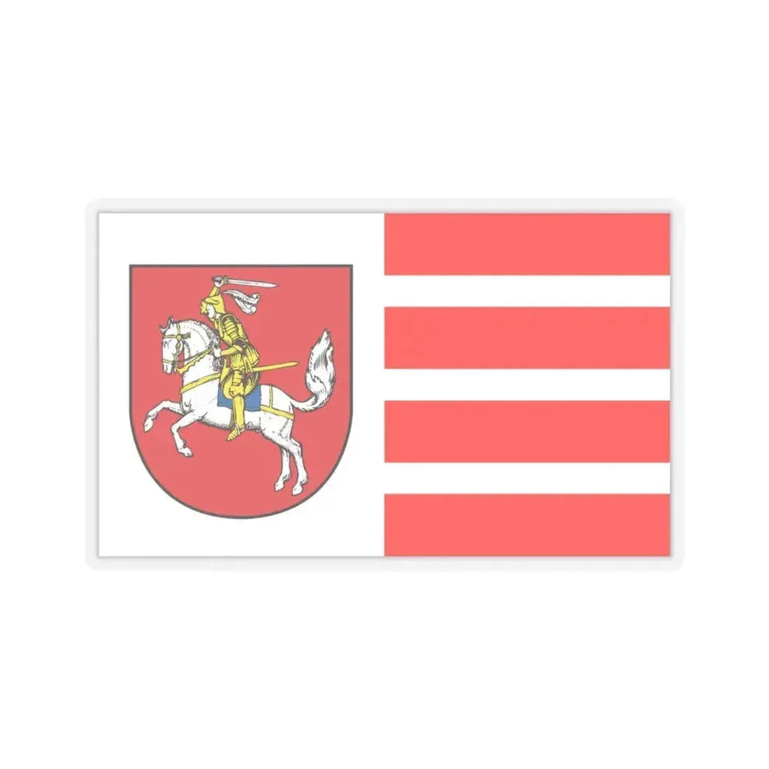 Flag of Dithmarschen Germany - STICKER Vinyl Kiss-Cut Decal 4 Inch Transparent - The Sticker Space