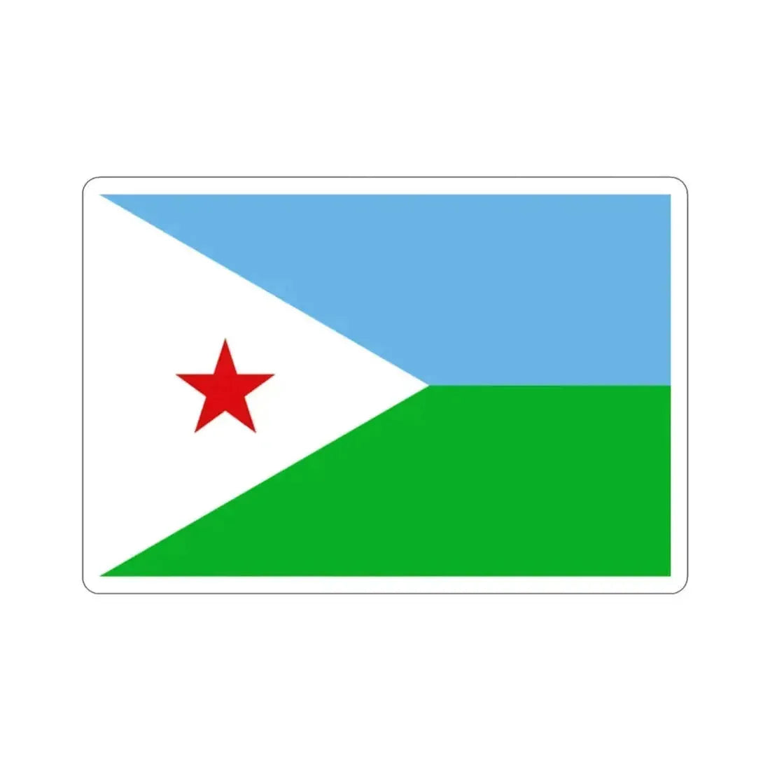 Flag of Djibouti STICKER Vinyl Die-Cut Decal 2 Inch - The Sticker Space