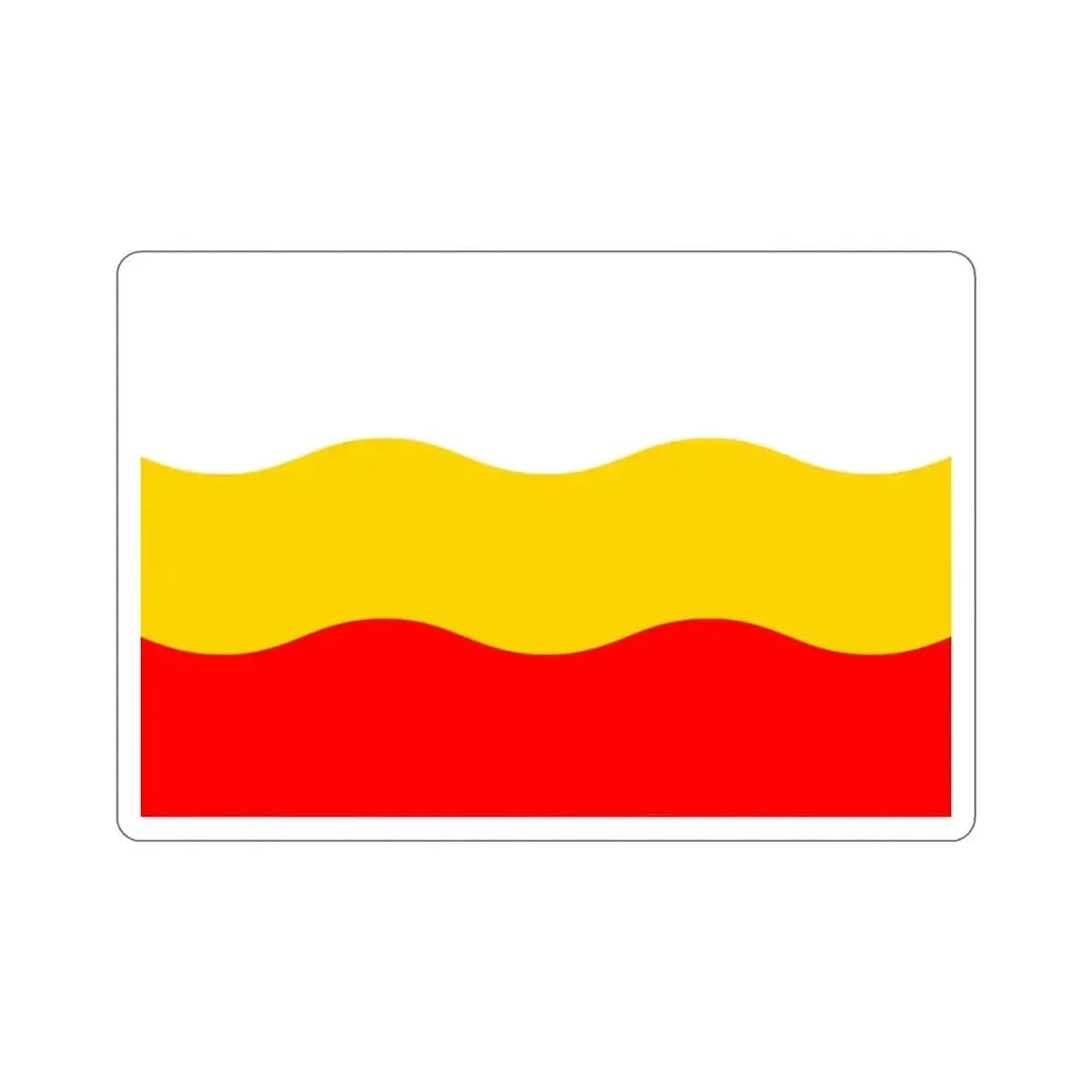 Flag of Děčín Czech Republic STICKER Vinyl Die-Cut Decal 4 Inch - The Sticker Space