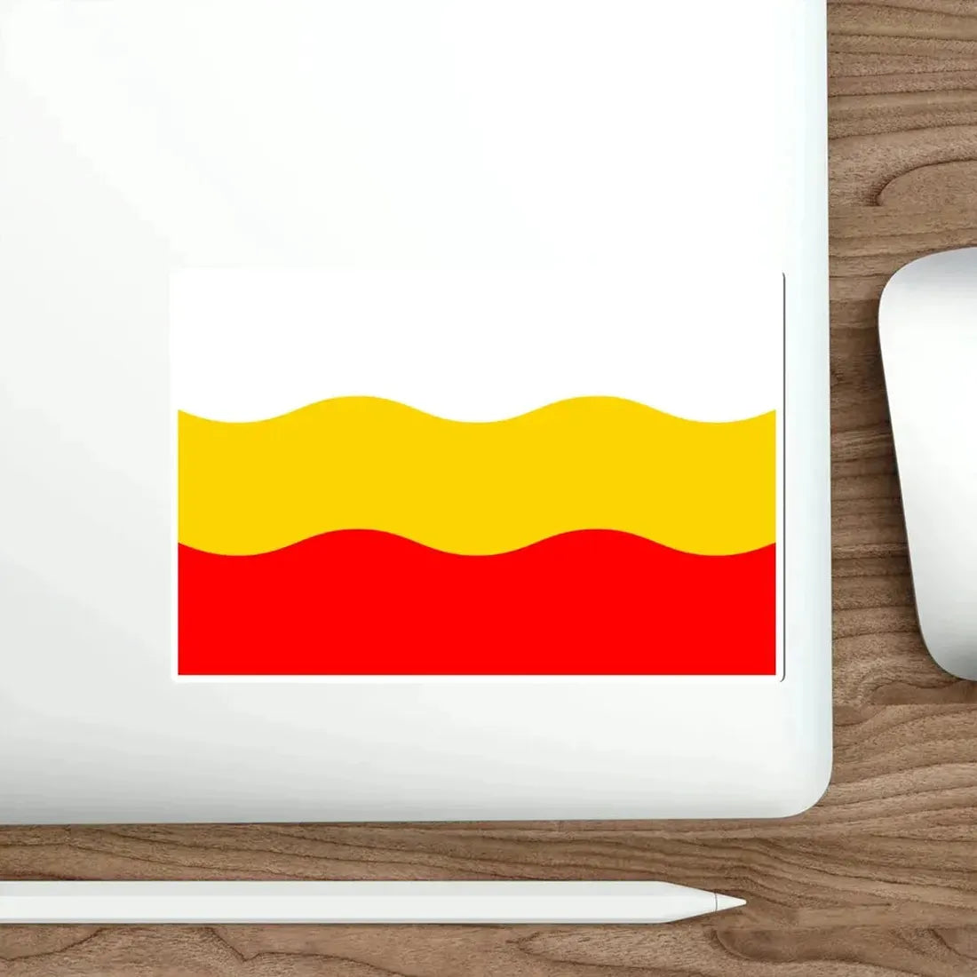 Flag of Děčín Czech Republic STICKER Vinyl Die-Cut Decal - The Sticker Space