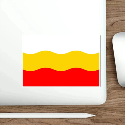 Flag of Děčín Czech Republic STICKER Vinyl Die-Cut Decal - The Sticker Space