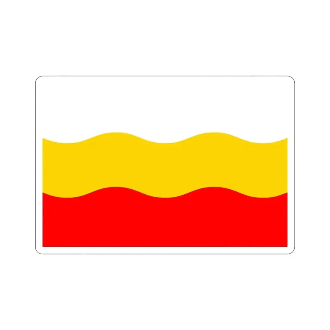Flag of Děčín Czech Republic STICKER Vinyl Die-Cut Decal - The Sticker Space