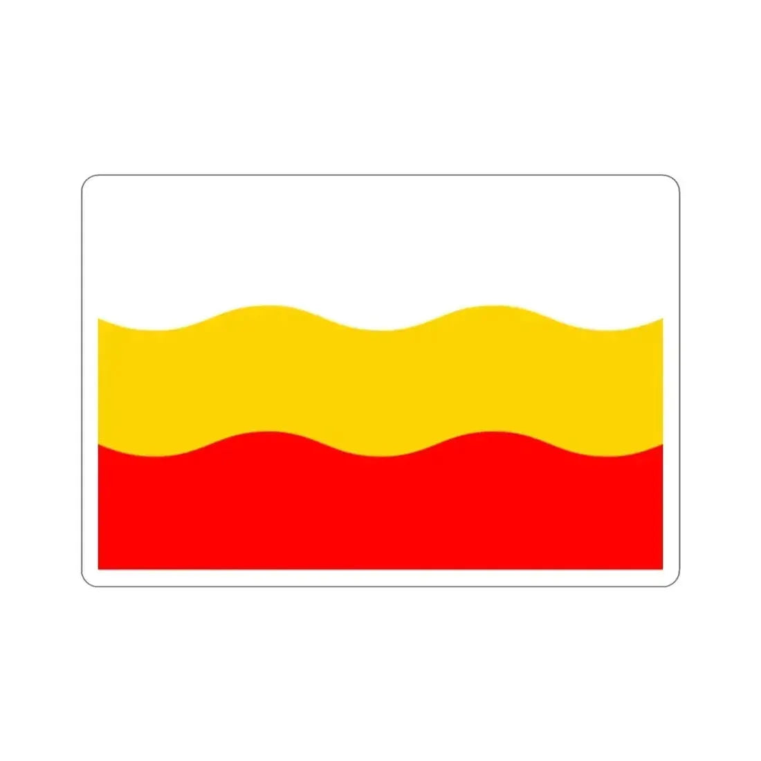 Flag of Děčín Czech Republic STICKER Vinyl Die-Cut Decal - The Sticker Space