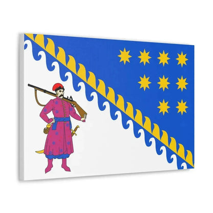 Flag of Dnipropetrovsk Oblast Ukraine - Canvas Wall Art - The Sticker Space