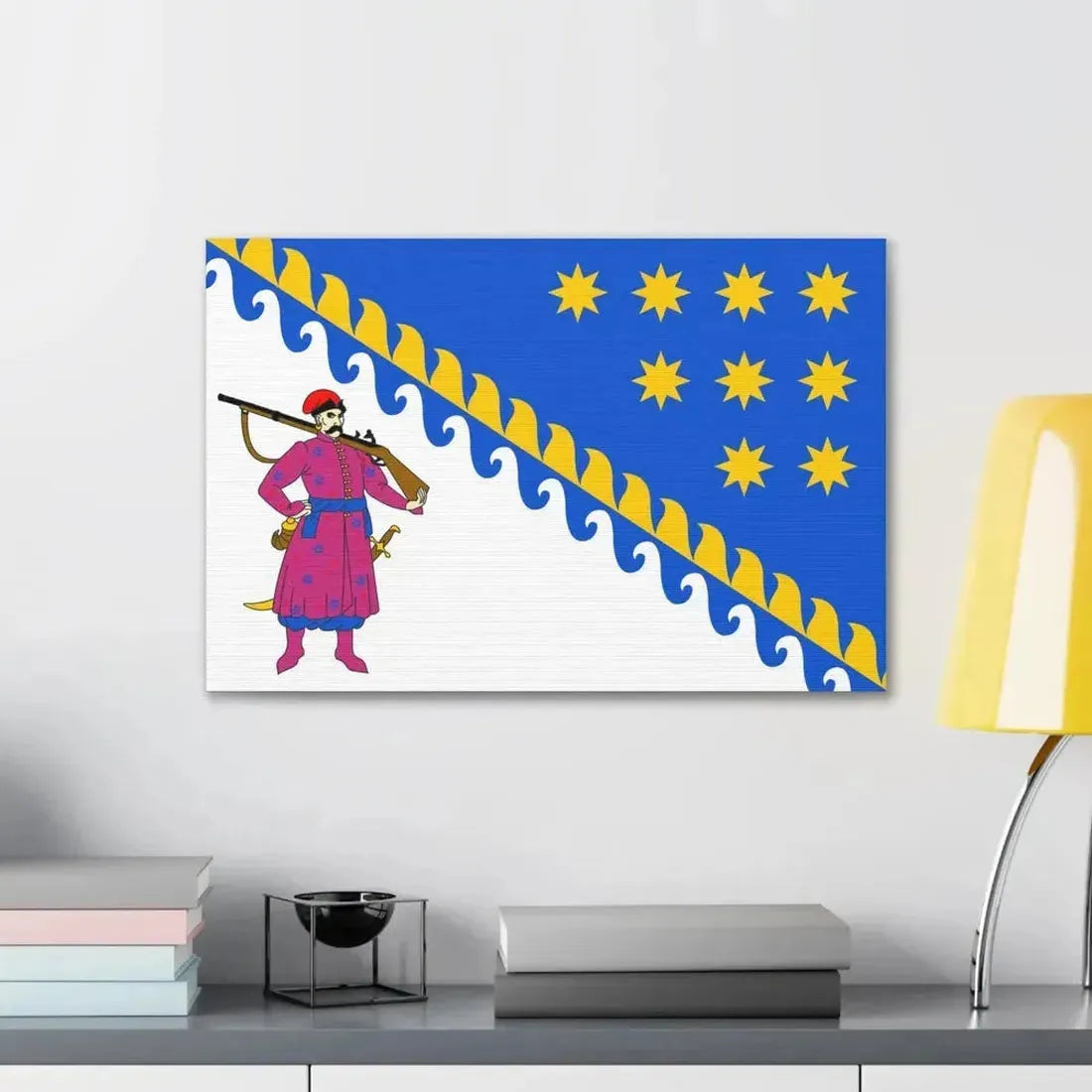 Flag of Dnipropetrovsk Oblast Ukraine - Canvas Wall Art - The Sticker Space