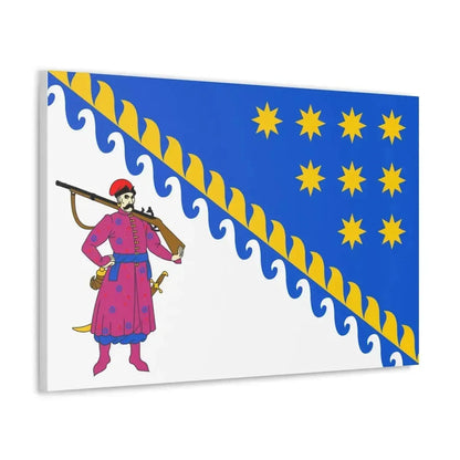 Flag of Dnipropetrovsk Oblast Ukraine - Canvas Wall Art - The Sticker Space