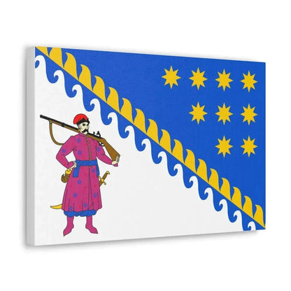 Flag of Dnipropetrovsk Oblast Ukraine - Canvas Wall Art - The Sticker Space