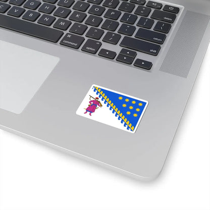 Flag of Dnipropetrovsk Oblast (Ukraine) STICKER Vinyl Kiss-Cut Decal - The Sticker Space