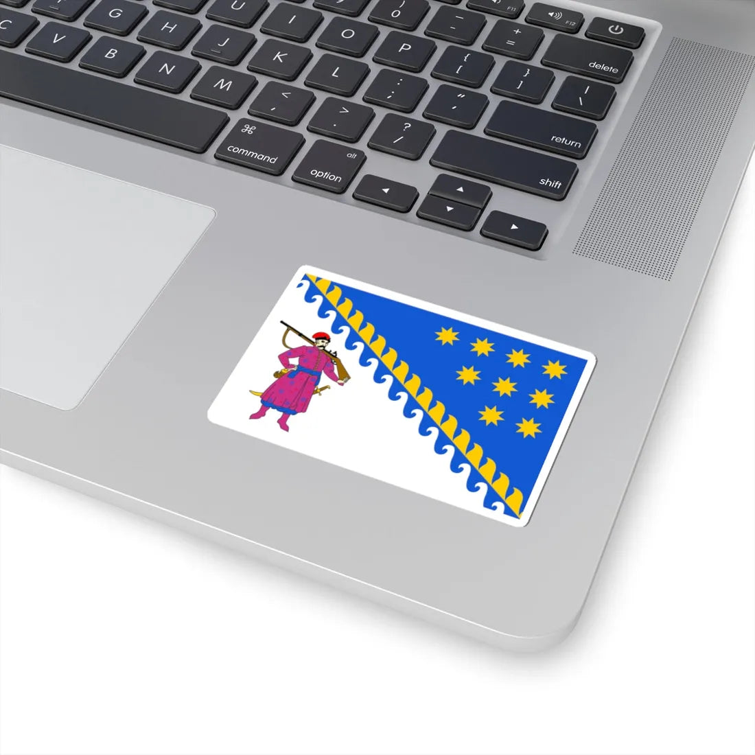 Flag of Dnipropetrovsk Oblast (Ukraine) STICKER Vinyl Kiss-Cut Decal - The Sticker Space