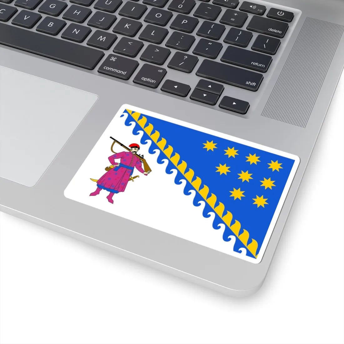 Flag of Dnipropetrovsk Oblast (Ukraine) STICKER Vinyl Kiss-Cut Decal - The Sticker Space