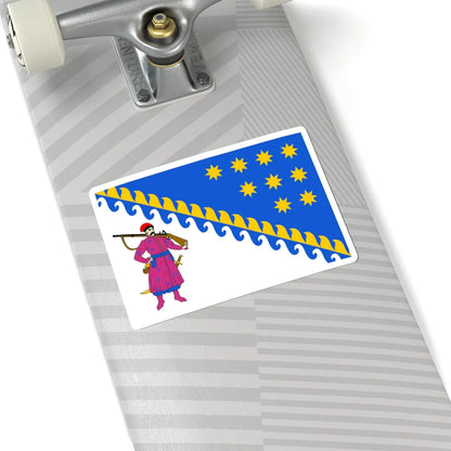 Flag of Dnipropetrovsk Oblast (Ukraine) STICKER Vinyl Kiss-Cut Decal - The Sticker Space