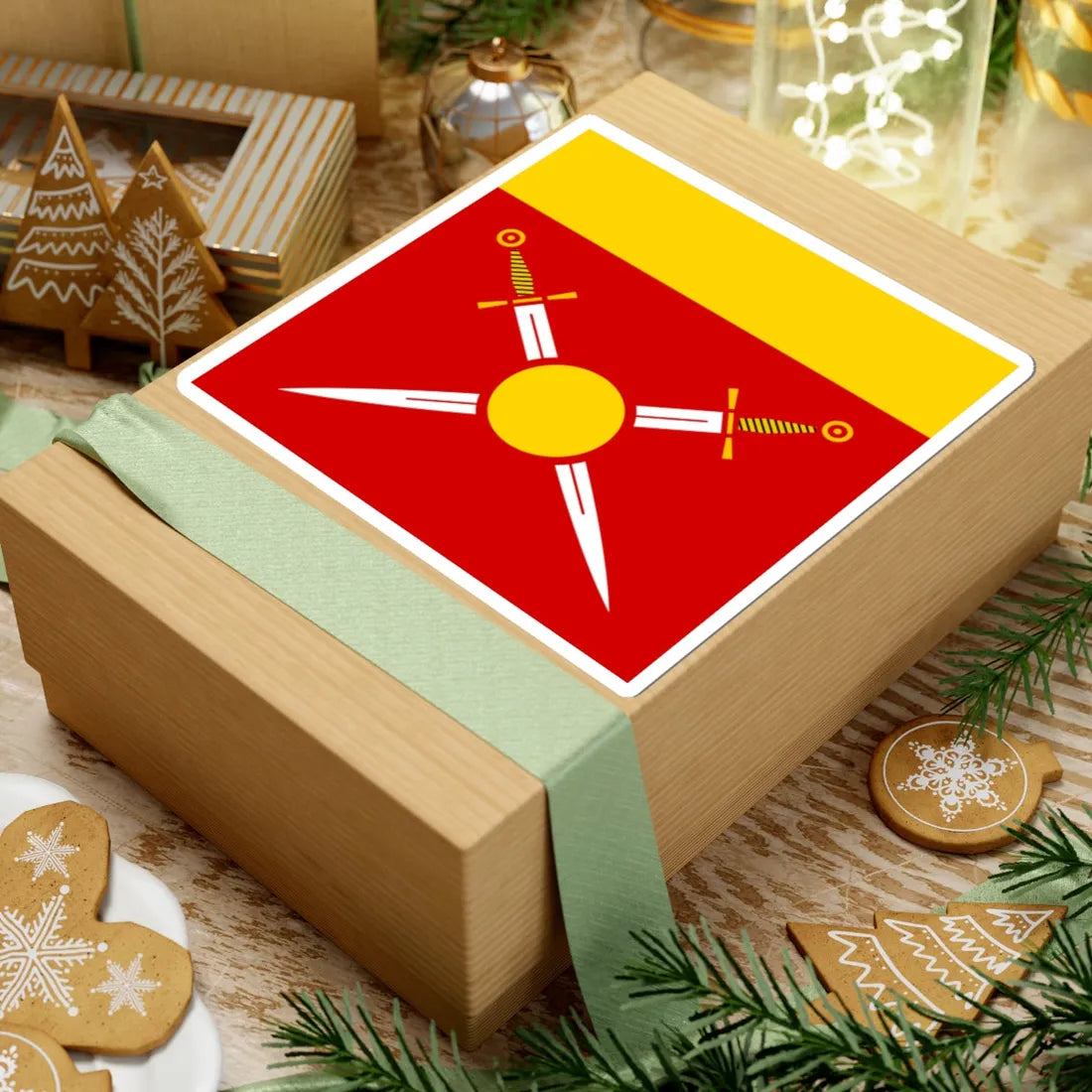 Flag of Dobromyl (Ukraine) STICKER Vinyl Kiss-Cut Decal - The Sticker Space