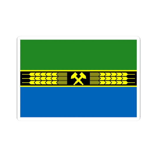 Flag of Dobropillia raion (Ukraine) STICKER Vinyl Kiss-Cut Decal 2 Inch White - The Sticker Space