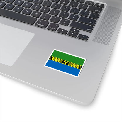 Flag of Dobropillia raion (Ukraine) STICKER Vinyl Kiss-Cut Decal - The Sticker Space