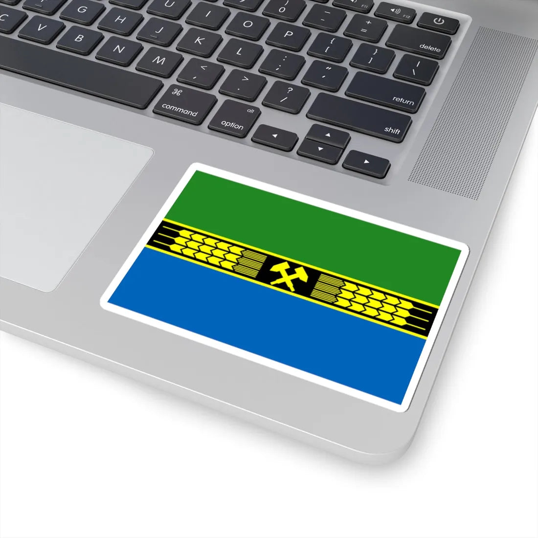 Flag of Dobropillia raion (Ukraine) STICKER Vinyl Kiss-Cut Decal - The Sticker Space